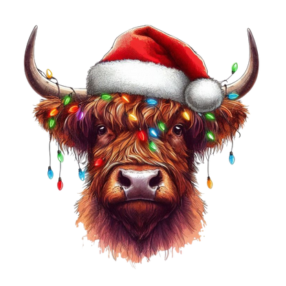 Kids - Christmas Highland Cow Portraits - Images x27