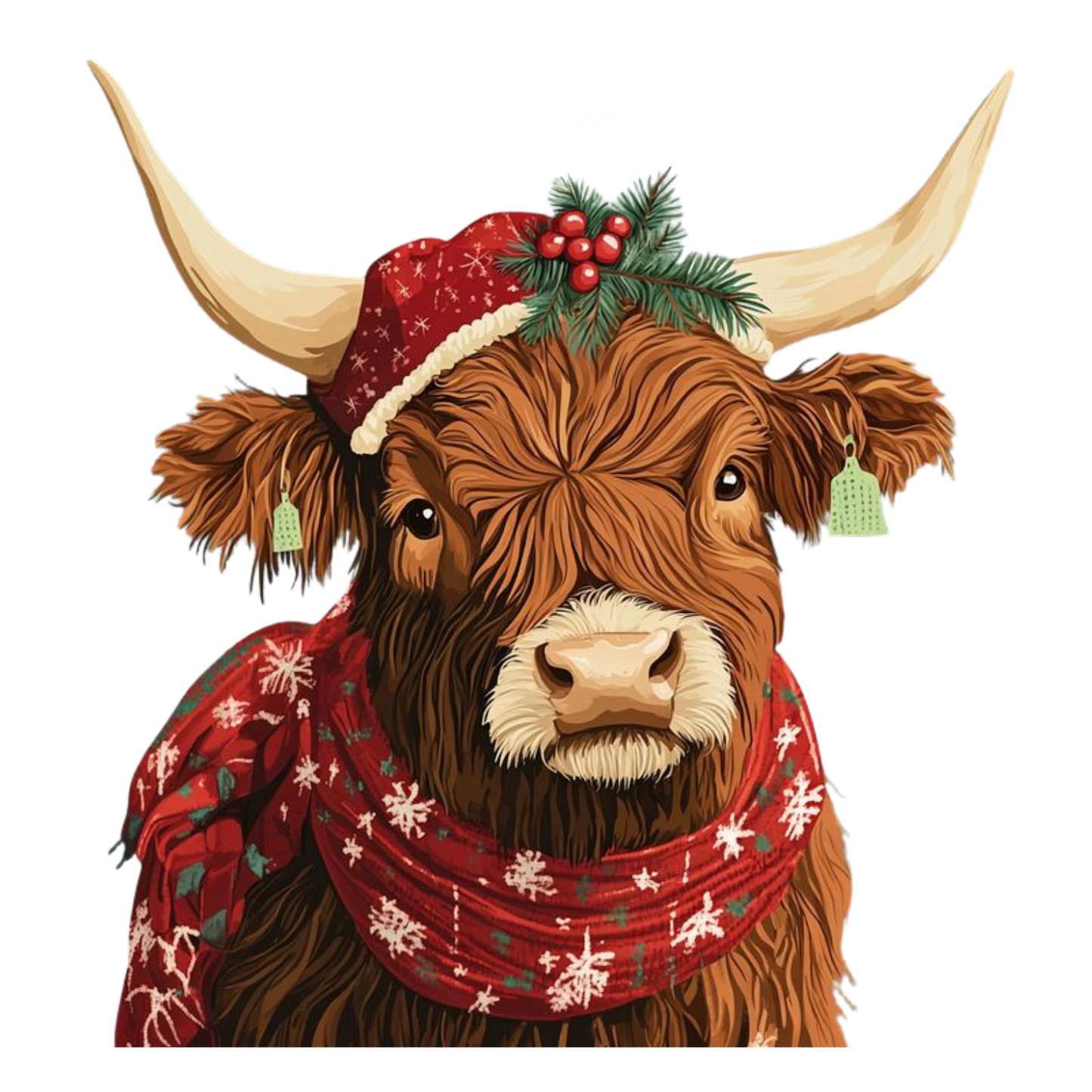 Kids - Christmas Highland Cow Portraits - Images x27