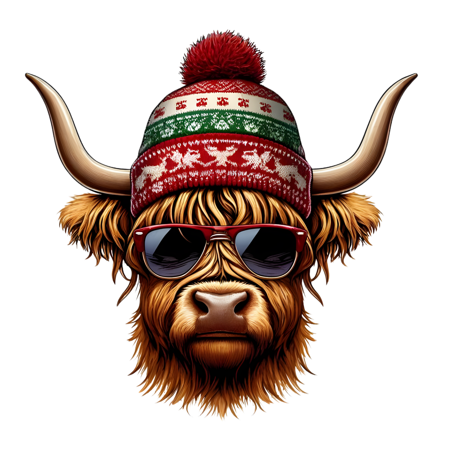 Kids - Christmas Highland Cow Portraits - Images x27