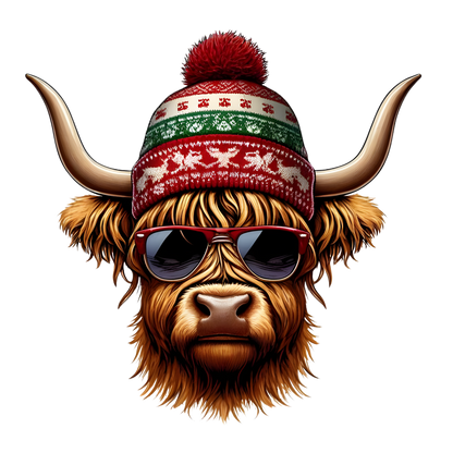 Kids - Christmas Highland Cow Portraits - Images x27