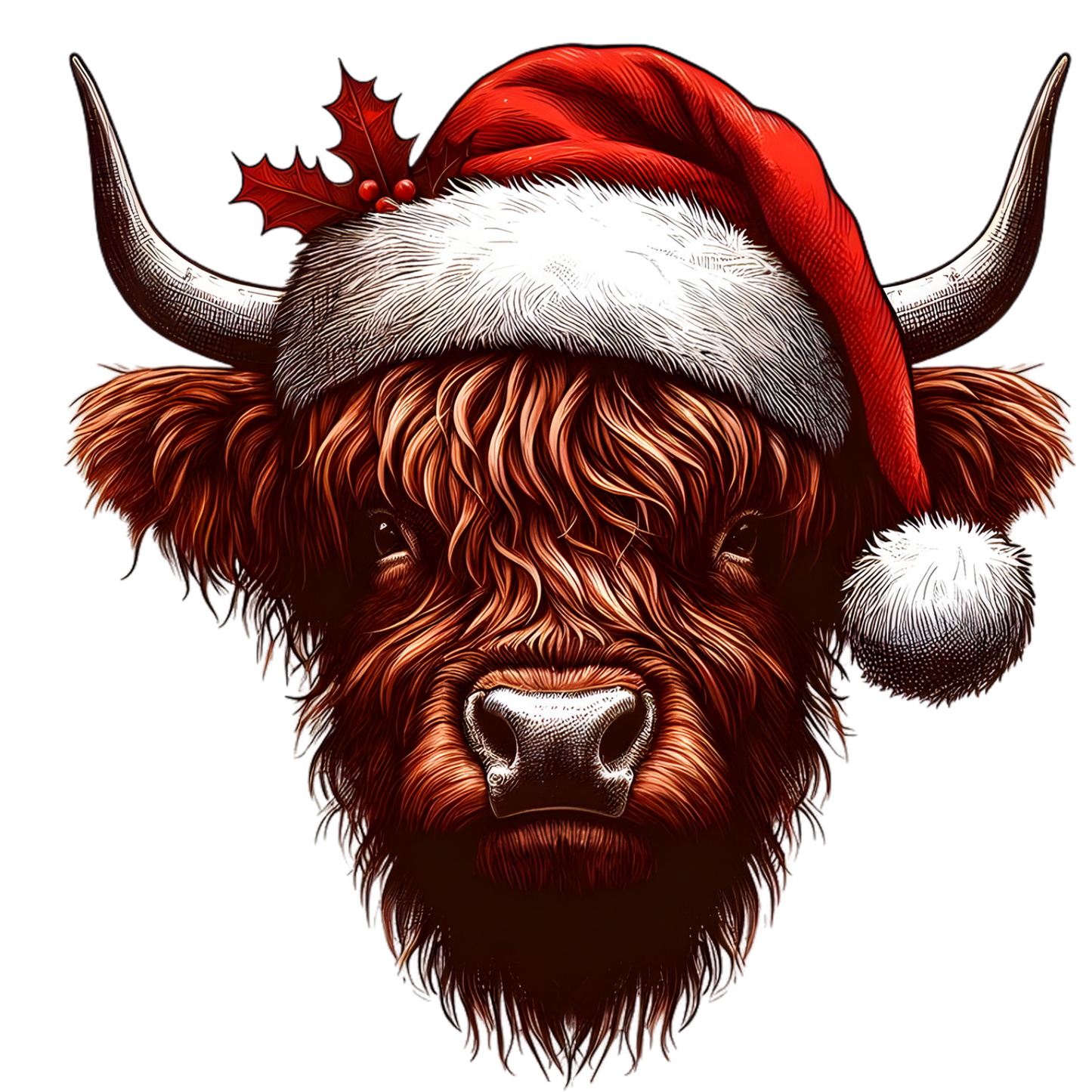 Kids - Christmas Highland Cow Portraits - Images x27