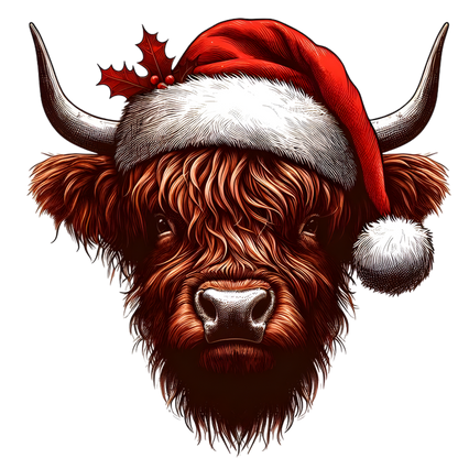 Kids - Christmas Highland Cow Portraits - Images x27