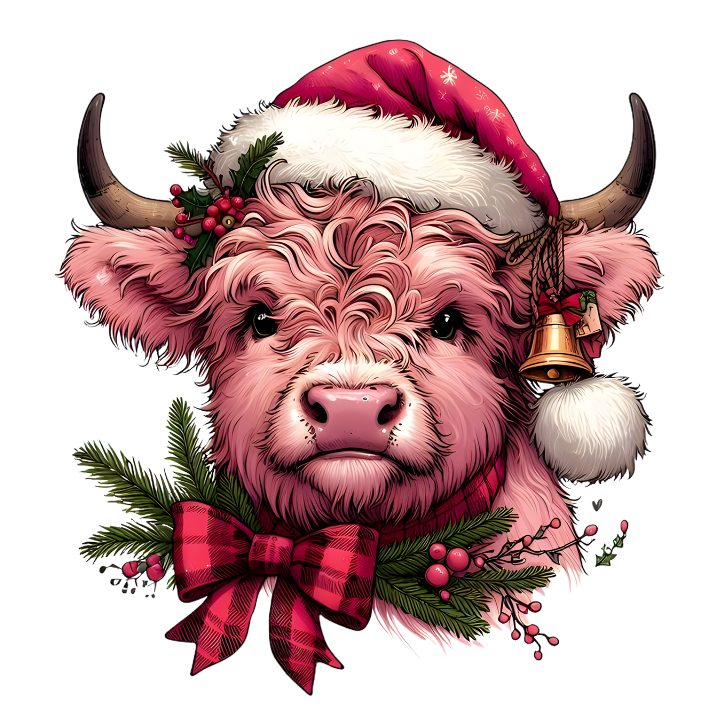 Kids - Christmas Highland Cow Portraits - Images x27