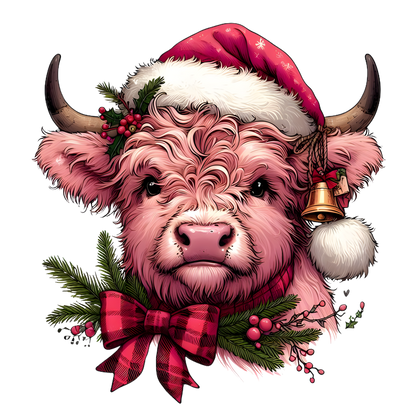 Kids - Christmas Highland Cow Portraits - Images x27
