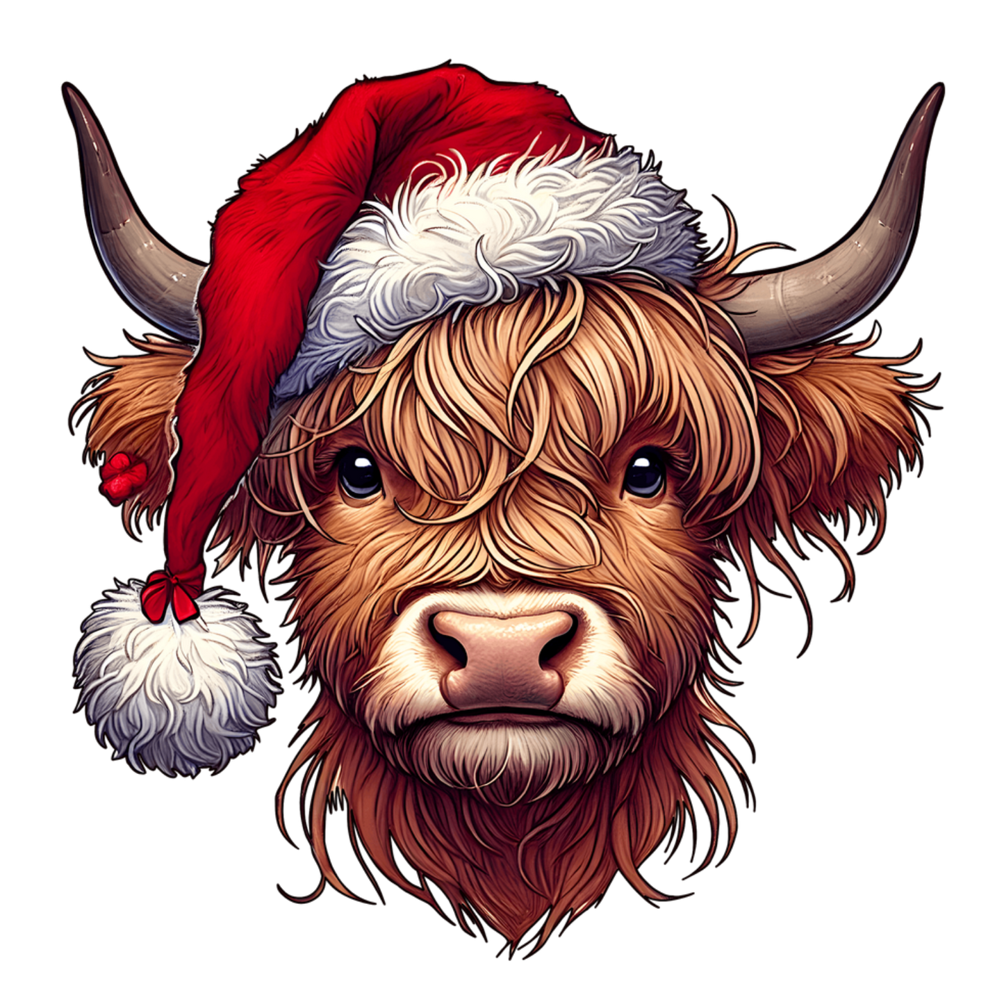 Kids - Christmas Highland Cow Portraits - Images x27