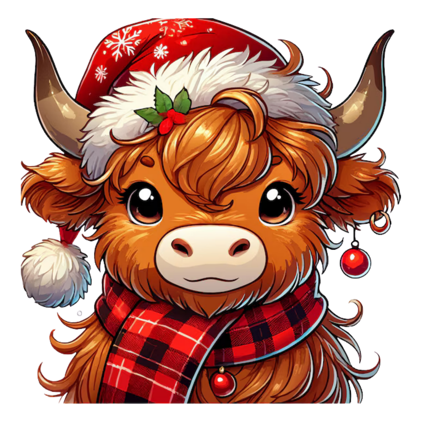 Kids - Christmas Highland Cow Portraits - Images x27