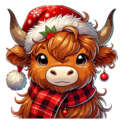 Kids - Christmas Highland Cow Portraits - Images x27