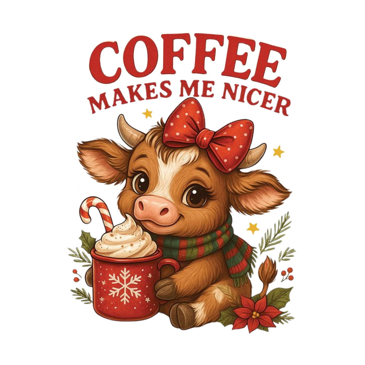 Kids - Christmas Cartoon Highland Cows - Images x7