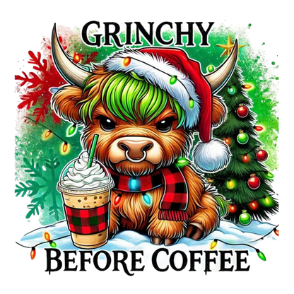 Kids - Christmas Highland Cows with Sayings - Images x9