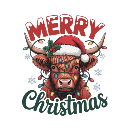 Kids - Christmas Highland Cows with Sayings - Images x9