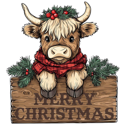 Kids - Christmas Highland Cows with Sayings - Images x9