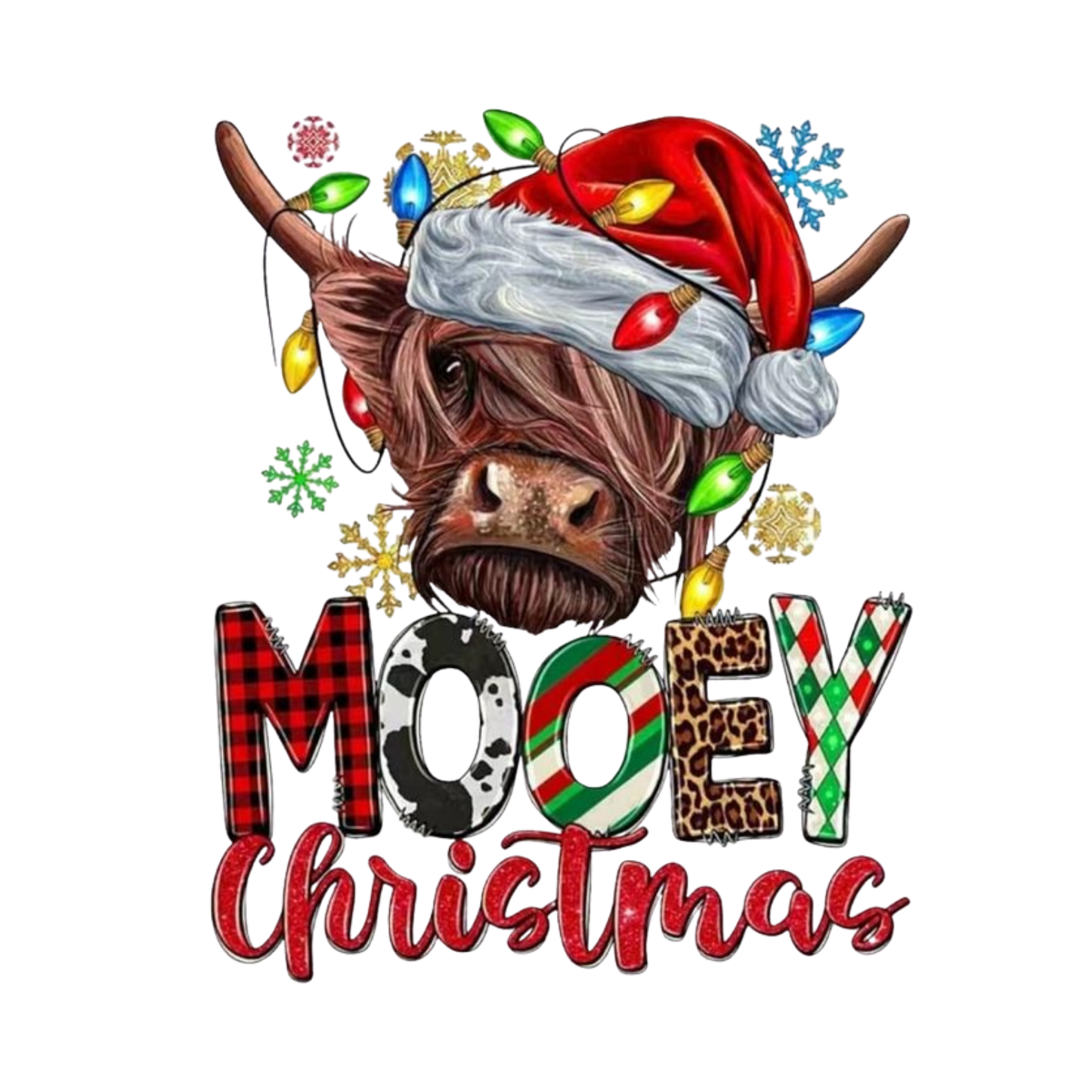 Kids - Christmas Highland Cows with Sayings - Images x9