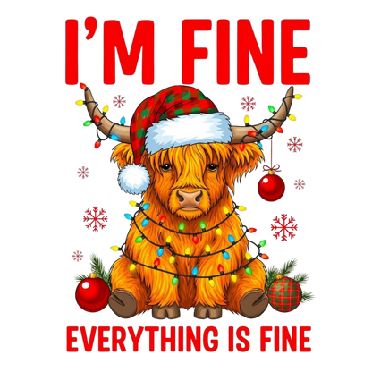 Kids - Christmas Highland Cows with Sayings - Images x9