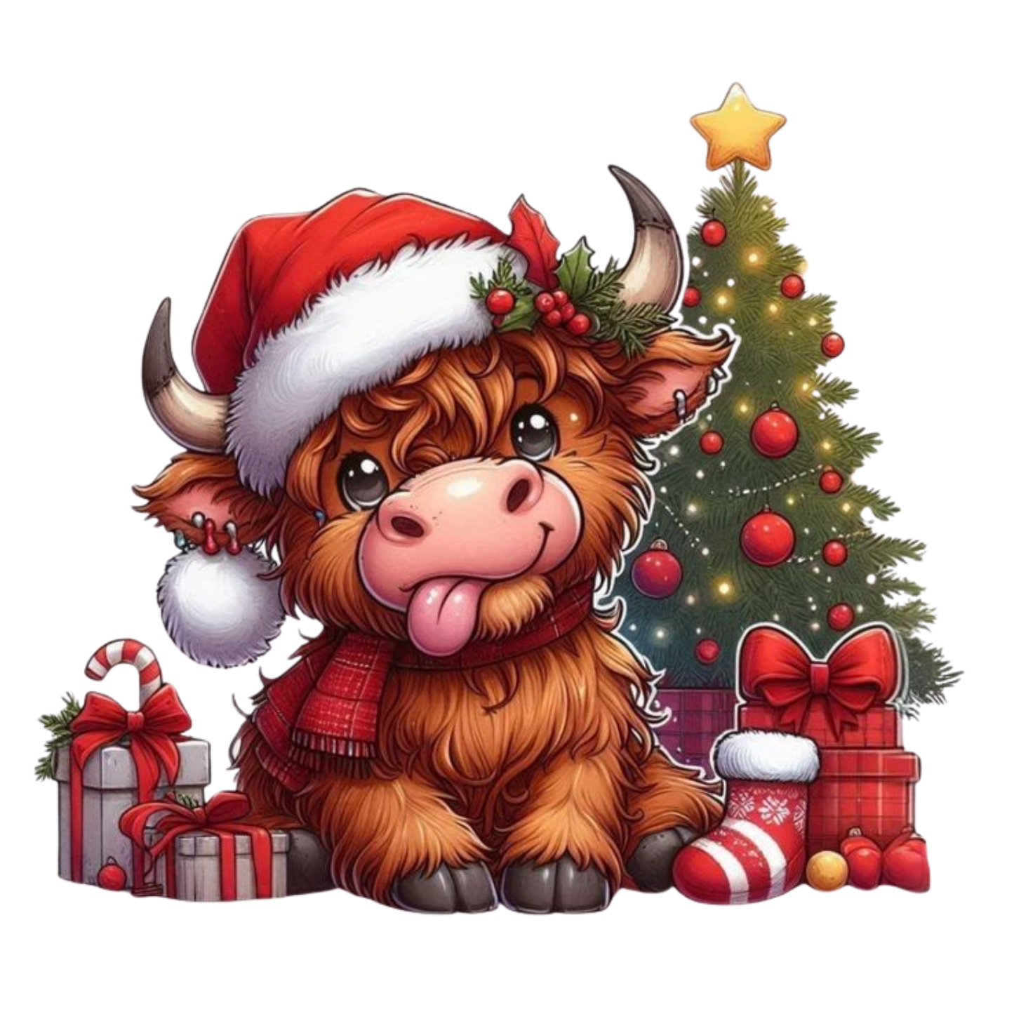 Kids - Christmas Highland Cows - Images x38