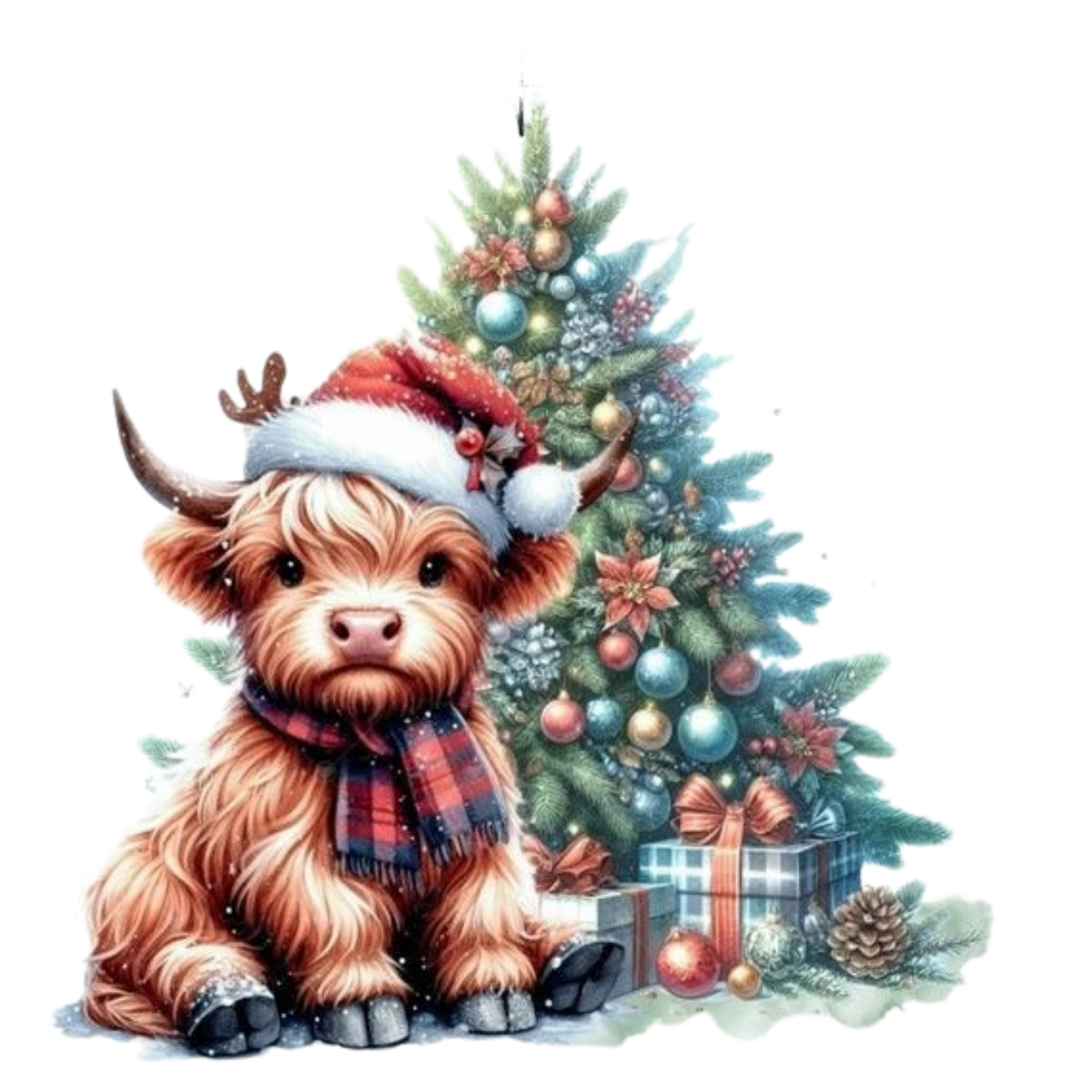 Kids - Christmas Highland Cows - Images x38