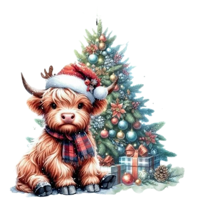 Kids - Christmas Highland Cows - Images x38