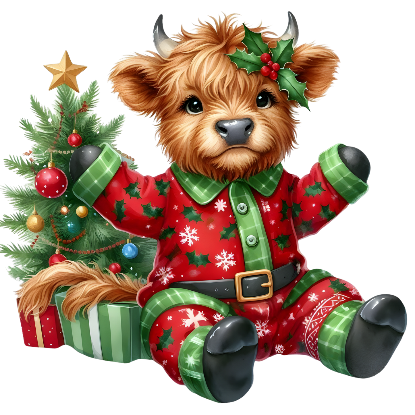 Kids - Christmas Highland Cows - Images x38