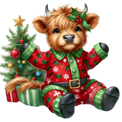 Kids - Christmas Highland Cows - Images x38