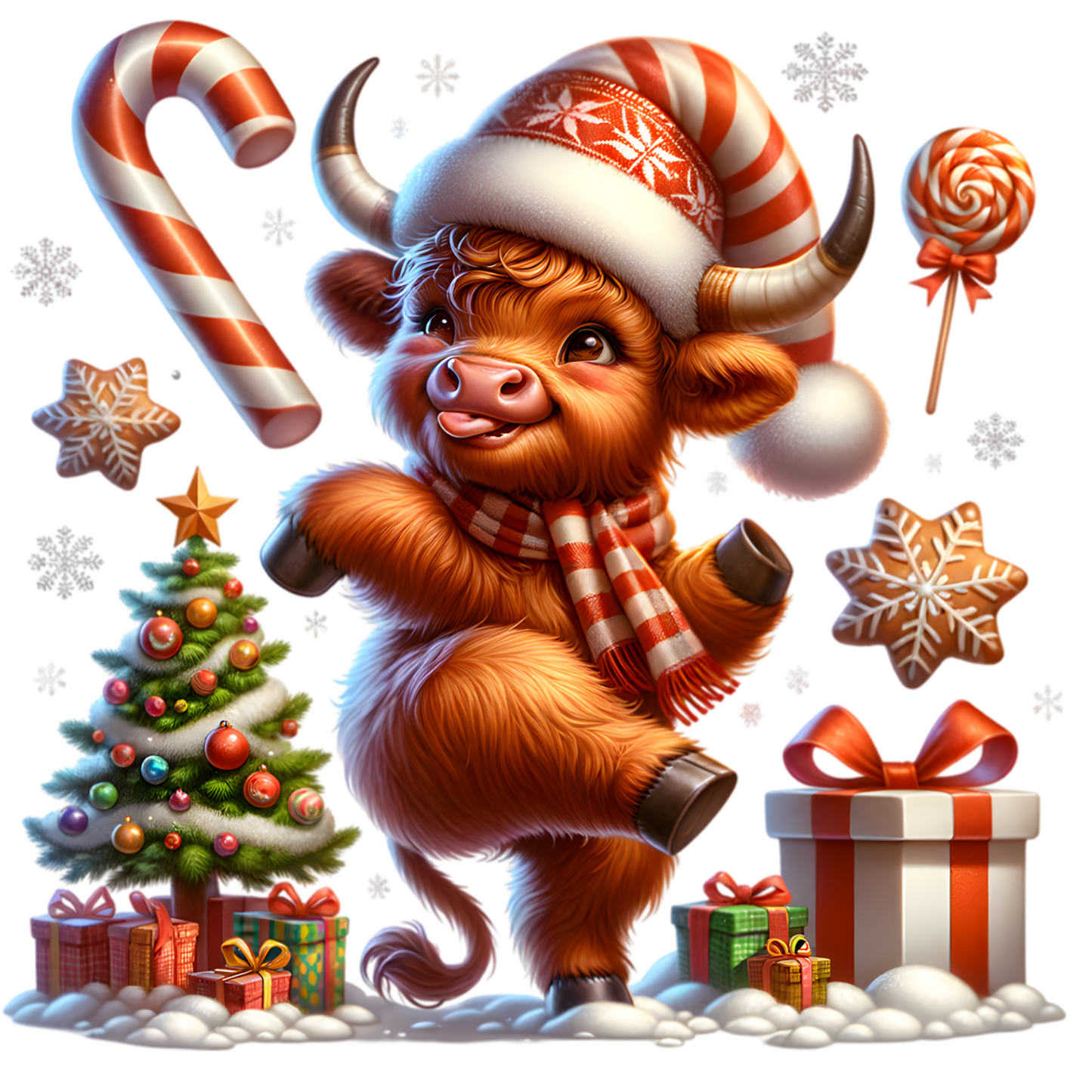 Kids - Christmas Highland Cows - Images x38