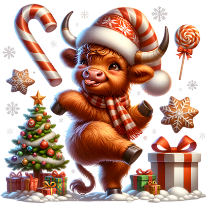 Kids - Christmas Highland Cows - Images x38