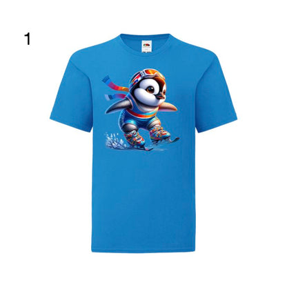 Kids - Christmas Skiing Penguins - Images x10