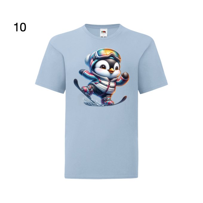 Kids - Christmas Skiing Penguins - Images x10