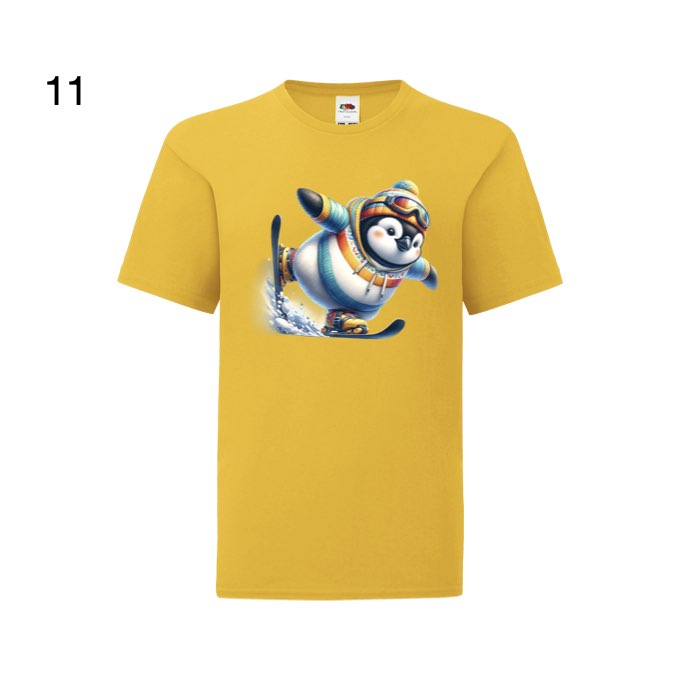 Kids - Christmas Skiing Penguins - Images x10