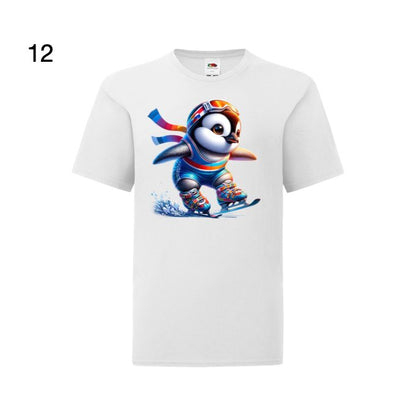 Kids - Christmas Skiing Penguins - Images x10