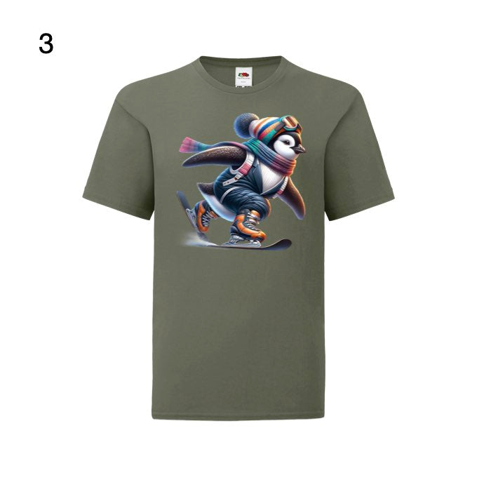 Kids - Christmas Skiing Penguins - Images x10