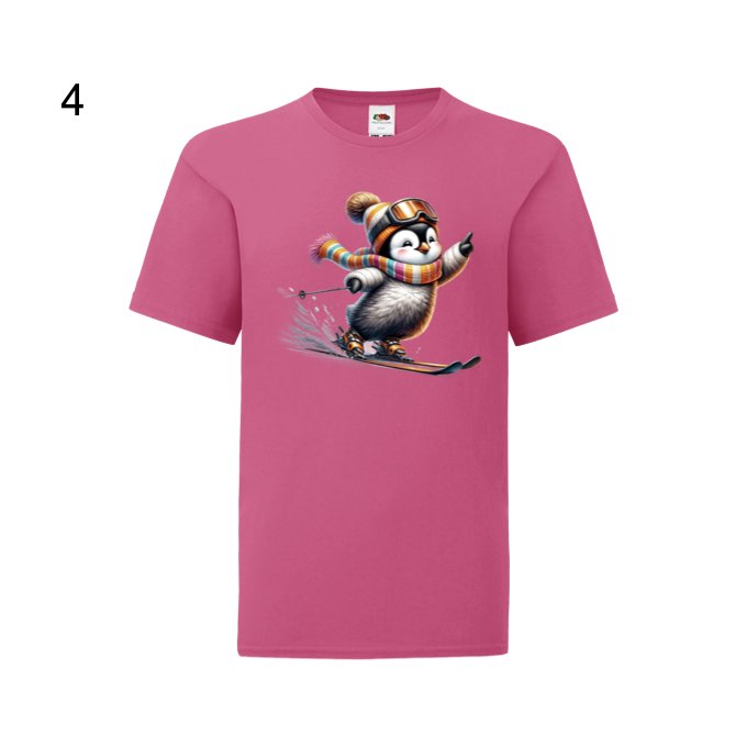 Kids - Christmas Skiing Penguins - Images x10