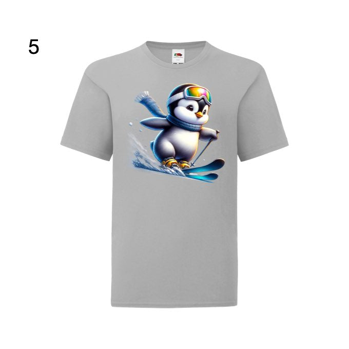 Kids - Christmas Skiing Penguins - Images x10