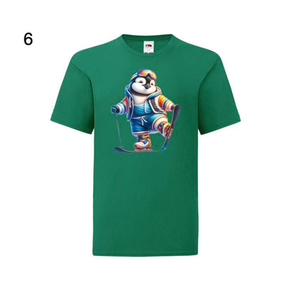 Kids - Christmas Skiing Penguins - Images x10