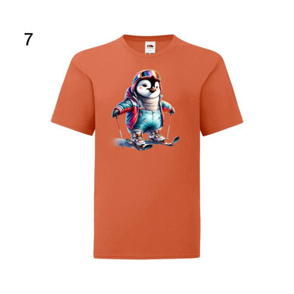 Kids - Christmas Skiing Penguins - Images x10