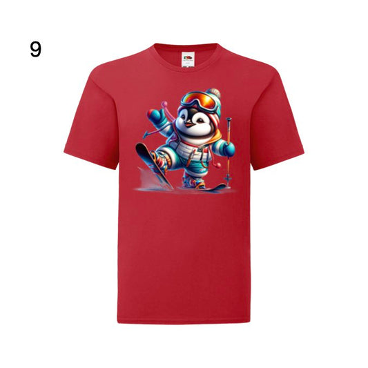 Kids - Christmas Skiing Penguins - Images x10