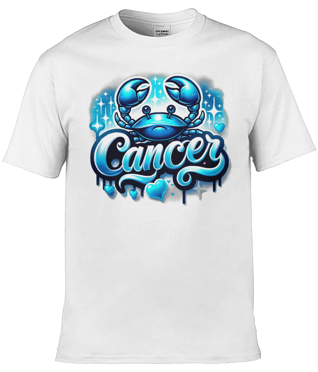 Mens T-Shirt (Gildan Softstyle 64000) - with Zodiac Sign - Cancer