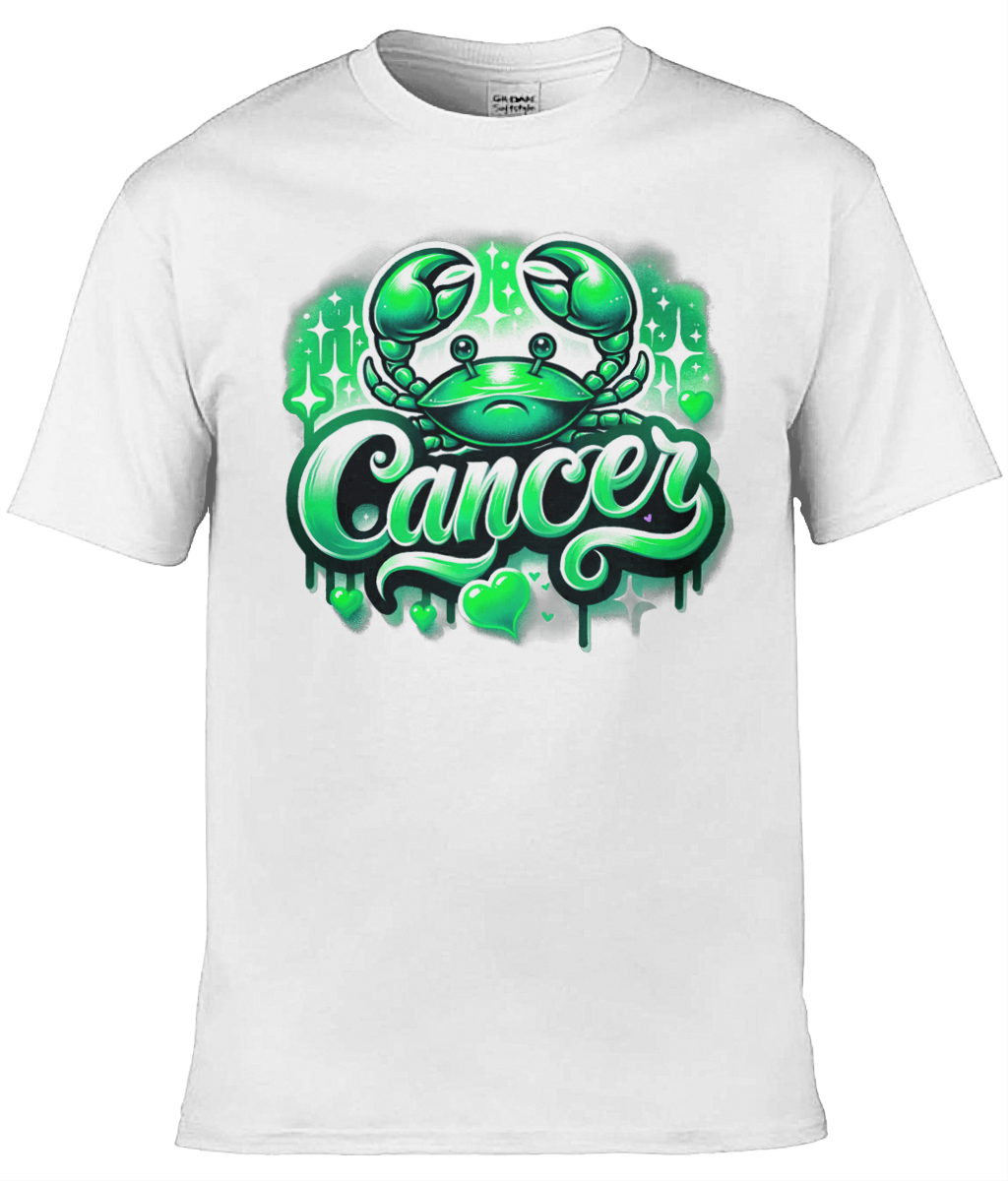 Mens T-Shirt (Gildan Softstyle 64000) - with Zodiac Sign - Cancer