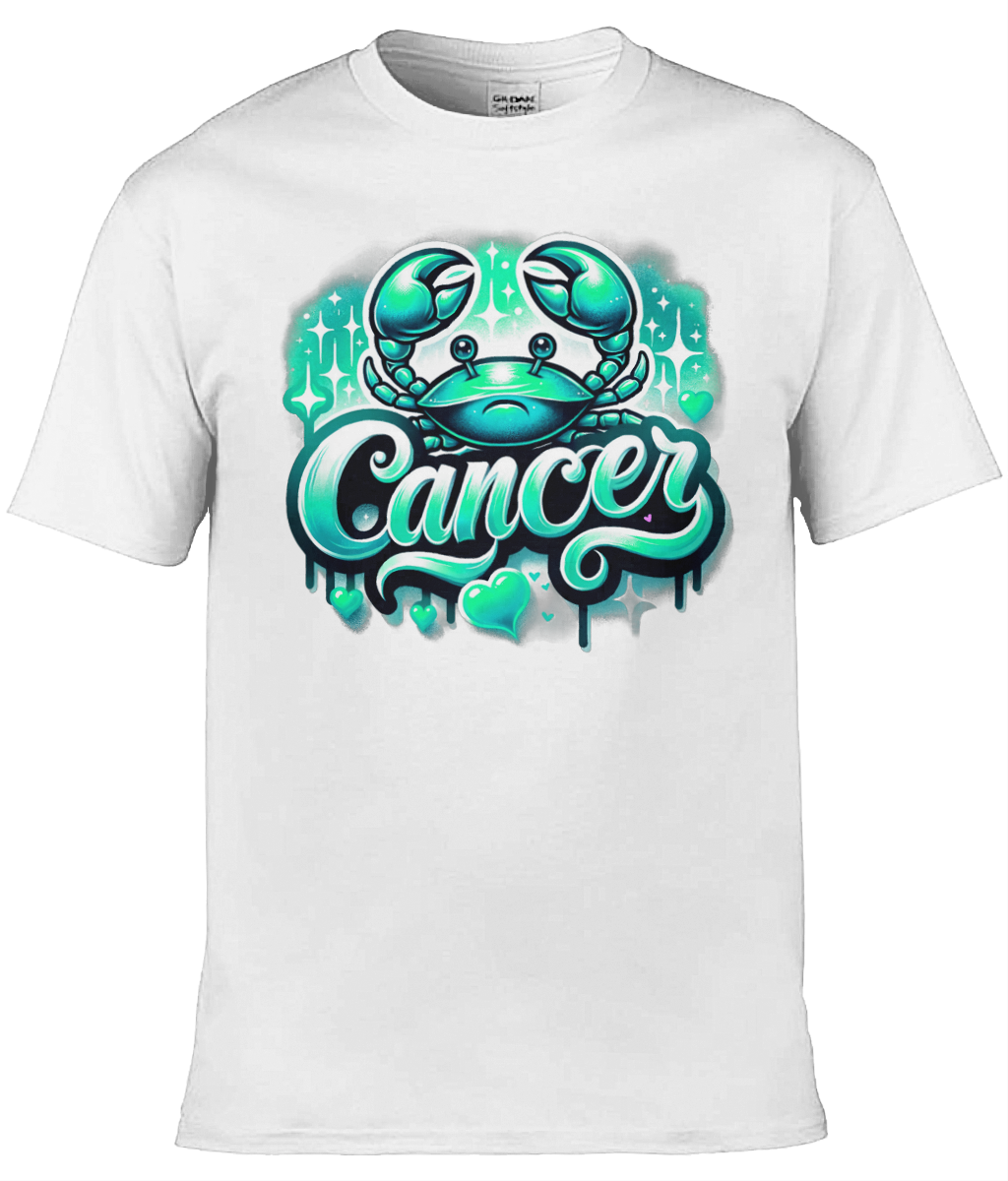 Mens T-Shirt (Gildan Softstyle 64000) - with Zodiac Sign - Cancer