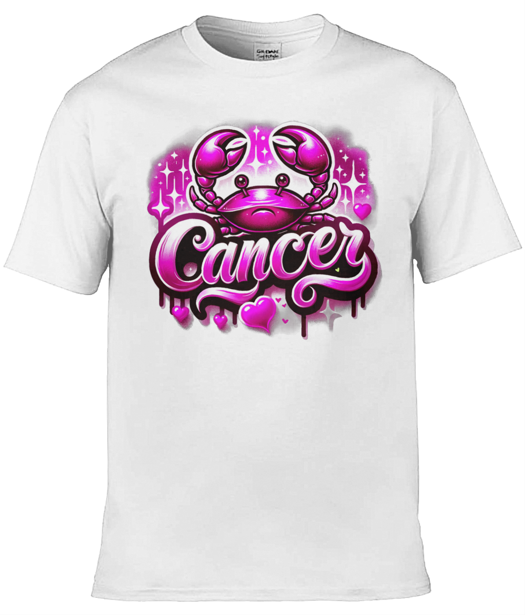 Mens T-Shirt (Gildan Softstyle 64000) - with Zodiac Sign - Cancer