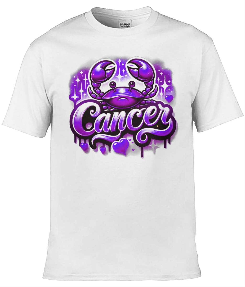 Mens T-Shirt (Gildan Softstyle 64000) - with Zodiac Sign - Cancer