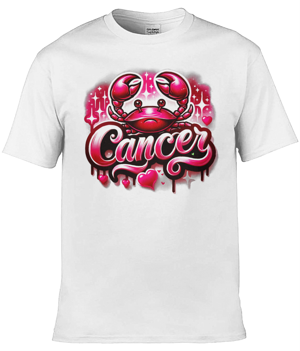 Mens T-Shirt (Gildan Softstyle 64000) - with Zodiac Sign - Cancer