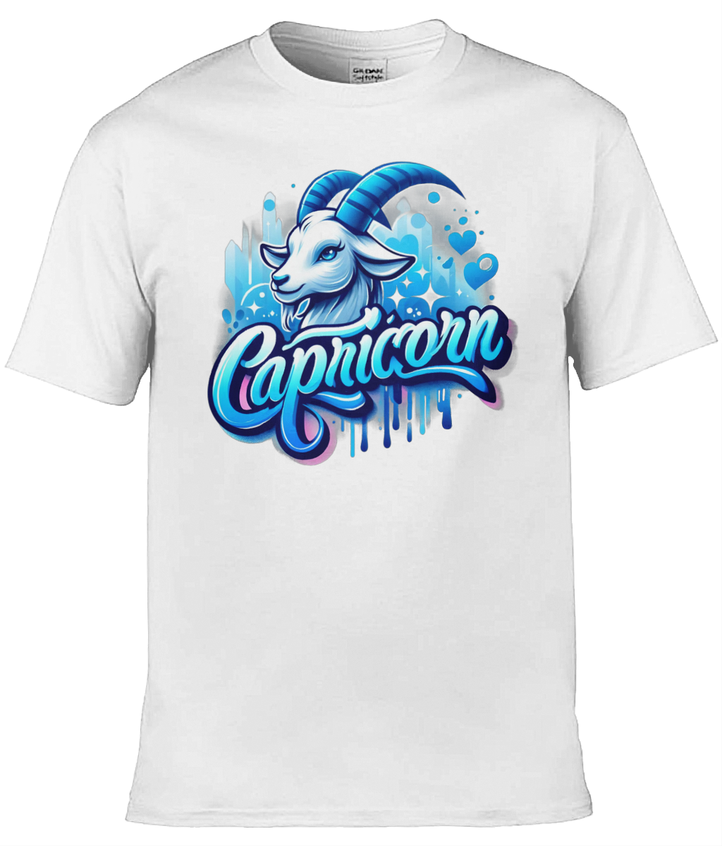 Mens T-Shirt (Gildan Softstyle 64000) - with Zodiac Sign - Capricorn 1