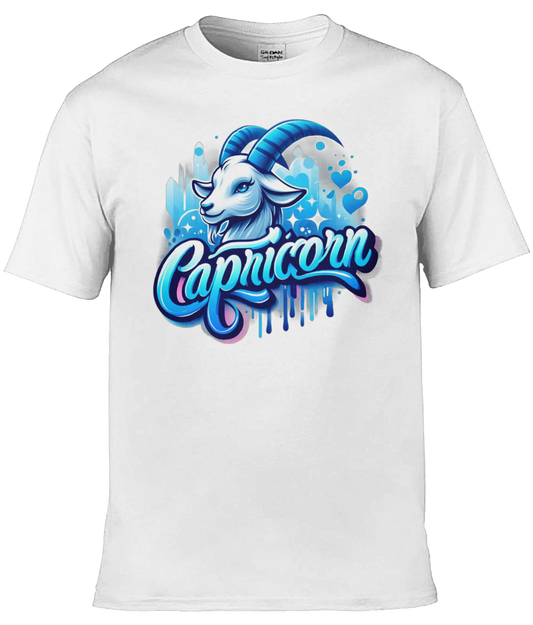 Mens T-Shirt (Gildan Softstyle 64000) - with Zodiac Sign - Capricorn 1