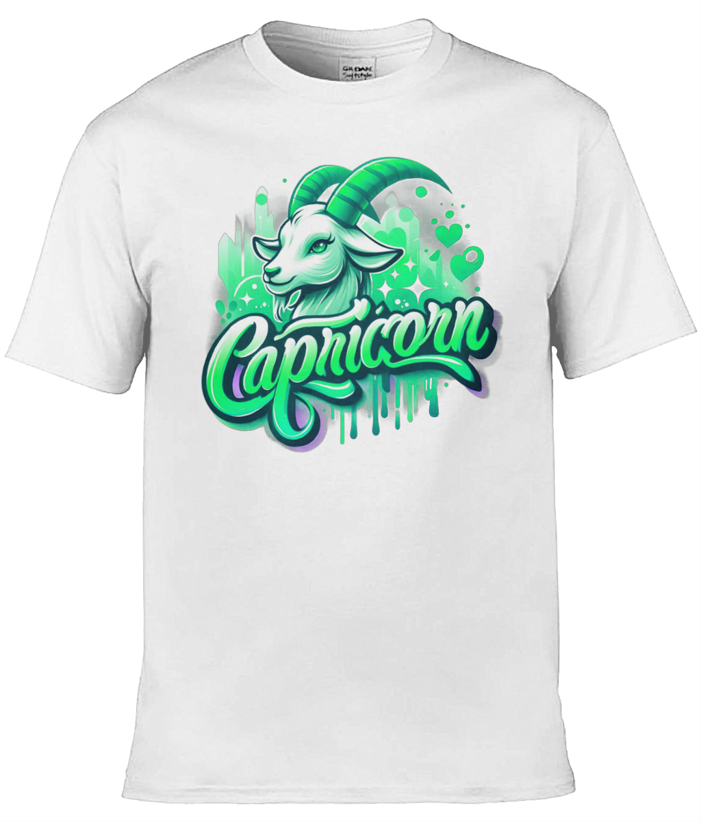 Mens T-Shirt (Gildan Softstyle 64000) - with Zodiac Sign - Capricorn 1