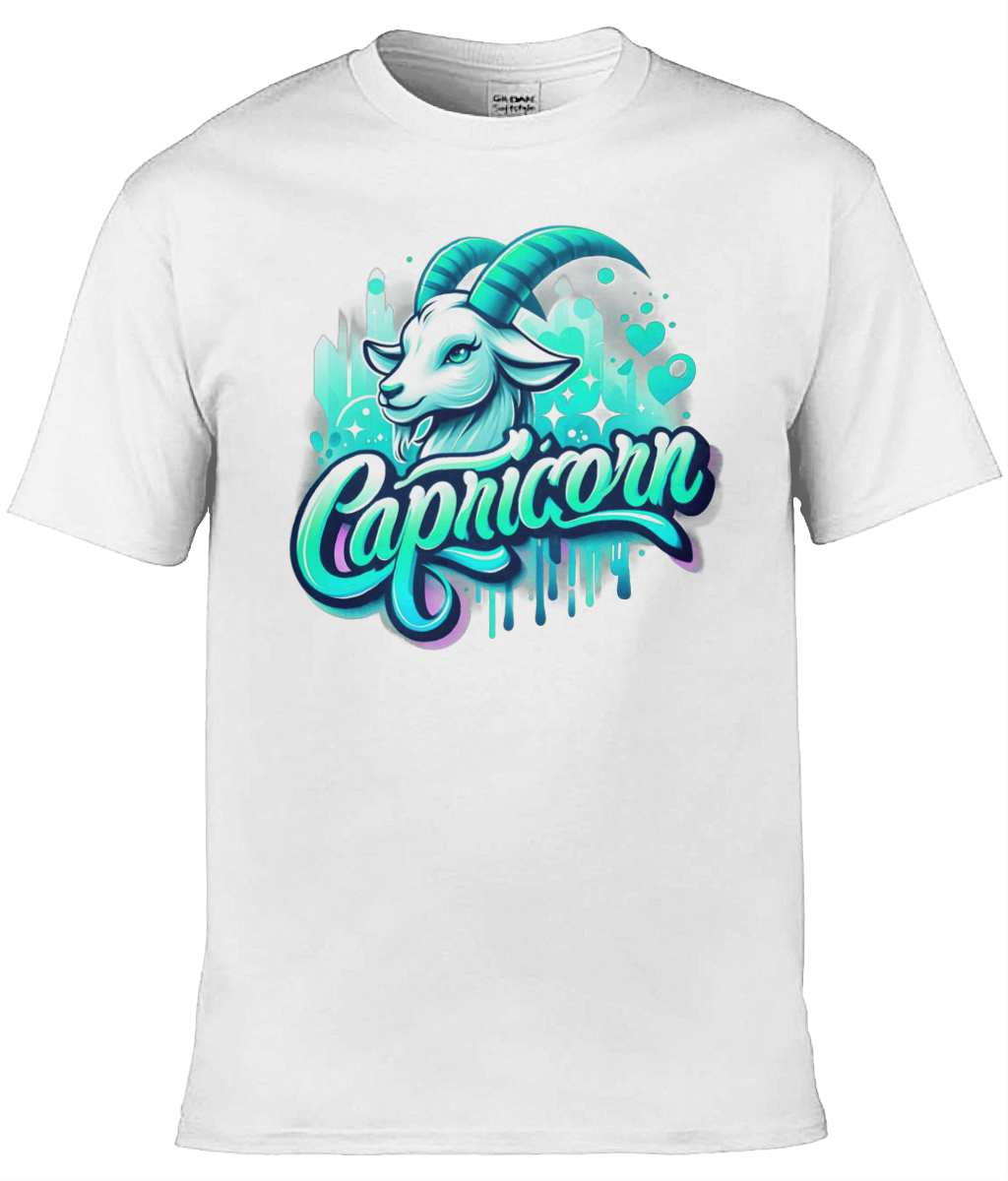 Mens T-Shirt (Gildan Softstyle 64000) - with Zodiac Sign - Capricorn 1