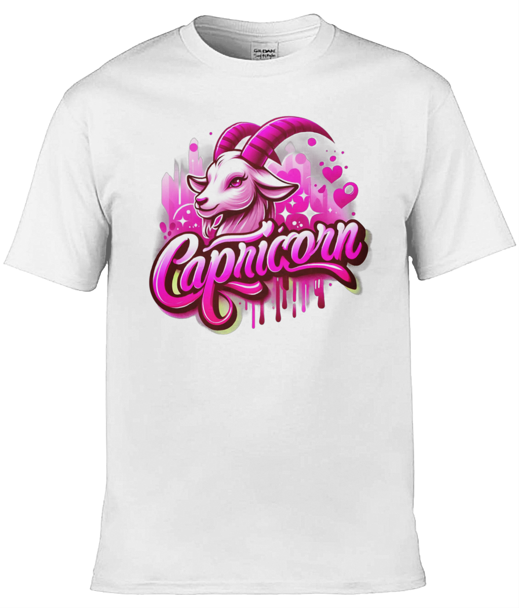 Mens T-Shirt (Gildan Softstyle 64000) - with Zodiac Sign - Capricorn 1