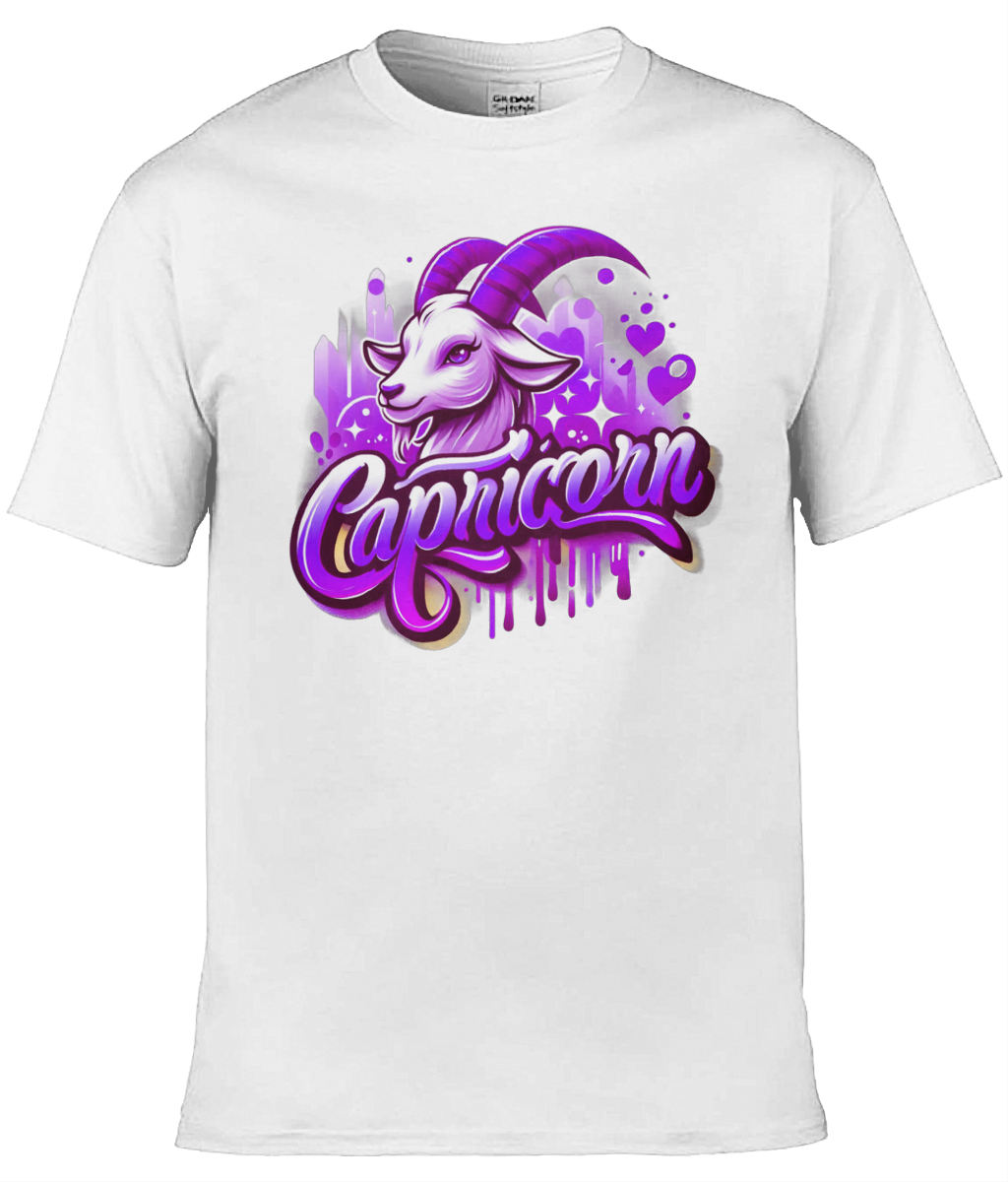 Mens T-Shirt (Gildan Softstyle 64000) - with Zodiac Sign - Capricorn 1