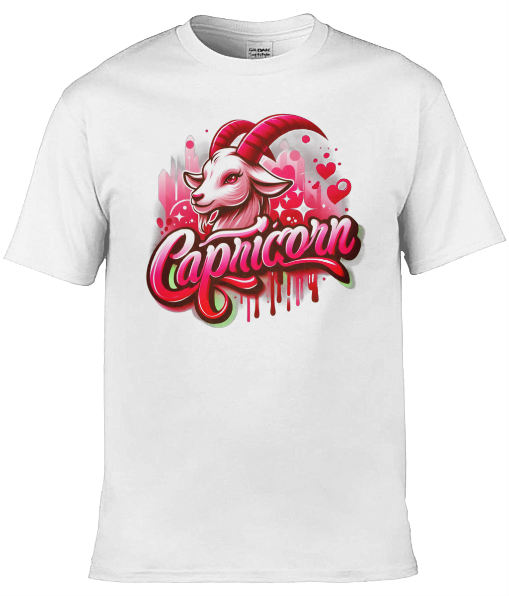 Mens T-Shirt (Gildan Softstyle 64000) - with Zodiac Sign - Capricorn 1
