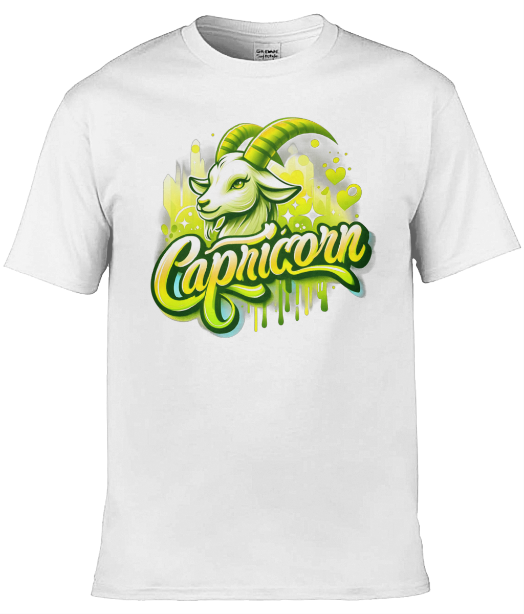 Mens T-Shirt (Gildan Softstyle 64000) - with Zodiac Sign - Capricorn 1