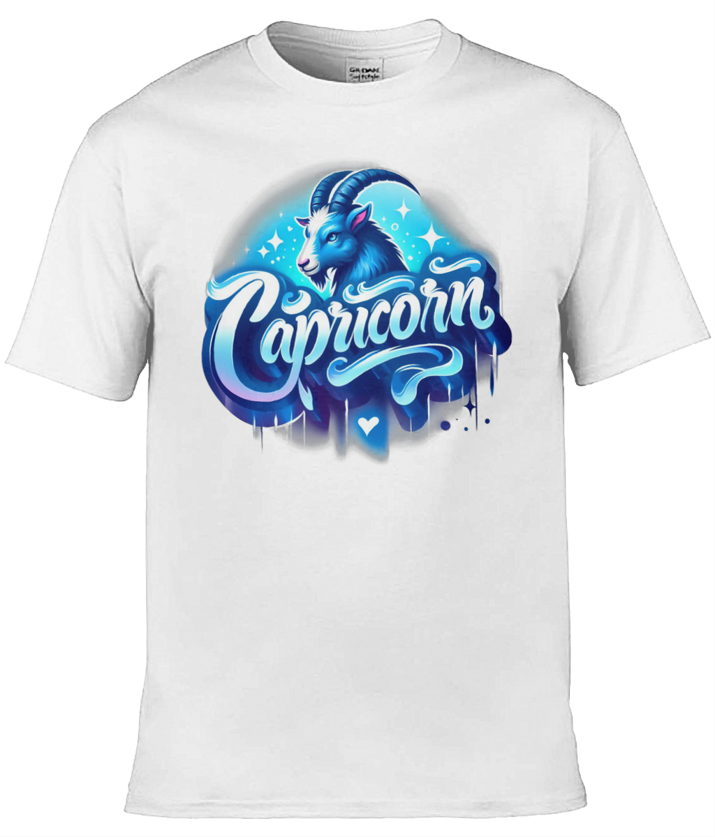 Mens T-Shirt (Gildan Softstyle 64000) - with Zodiac Sign - Capricorn 2