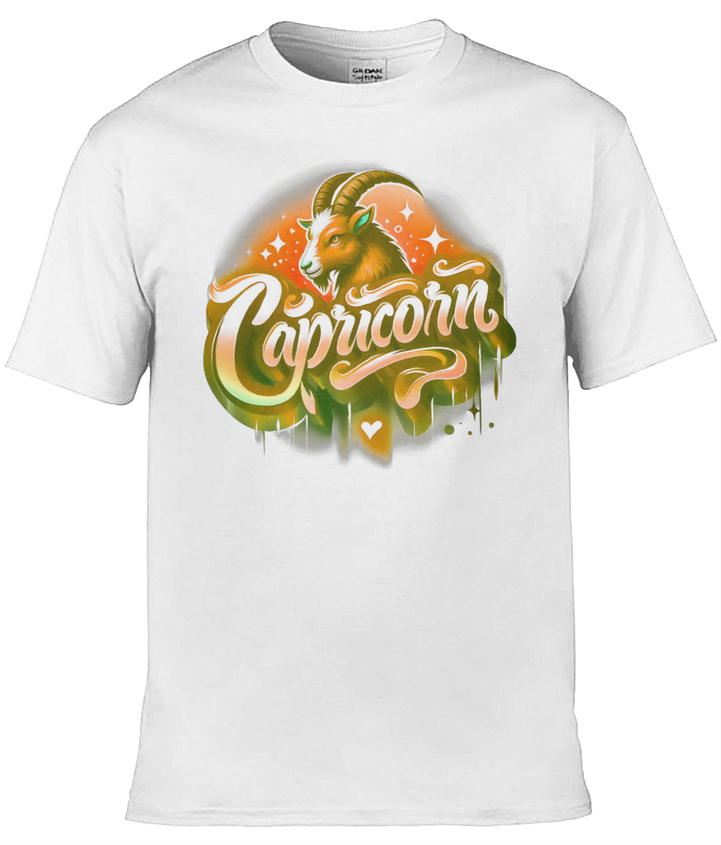 Mens T-Shirt (Gildan Softstyle 64000) - with Zodiac Sign - Capricorn 2